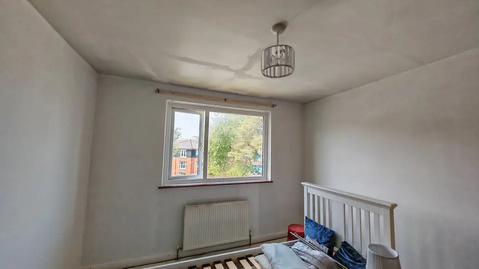 After: walls made good and painted fresh white