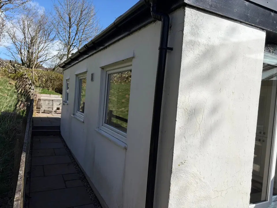 Before: side wall along the path