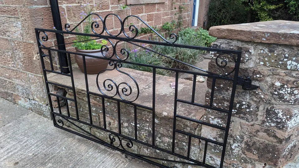 Iron gate in black