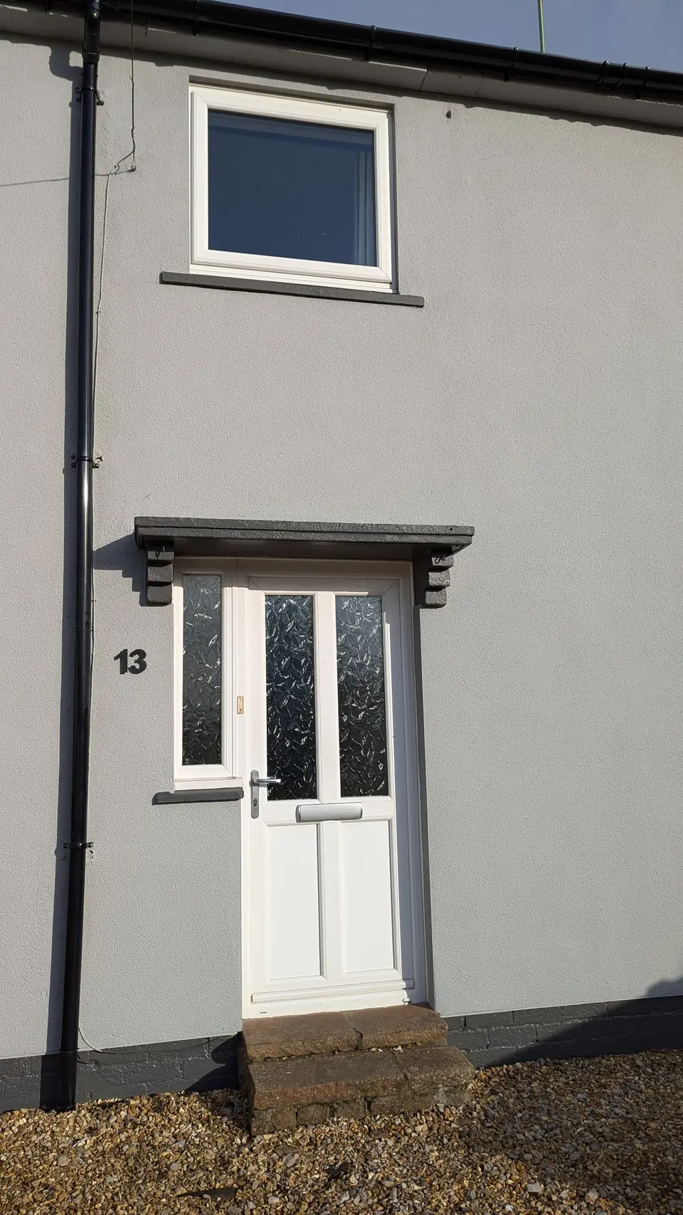 After: back door and canopy in light grey render